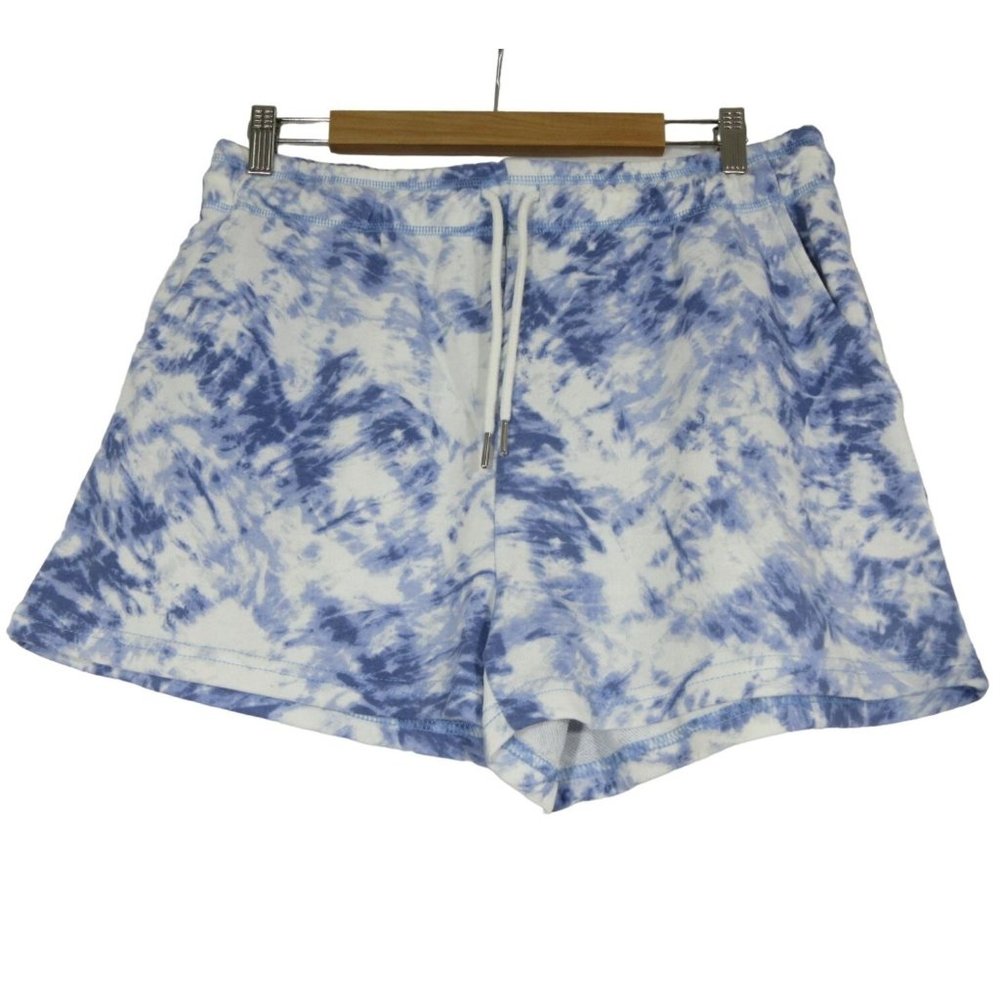 Halston tie‎ dye French terry drawstring Riviera shorts
